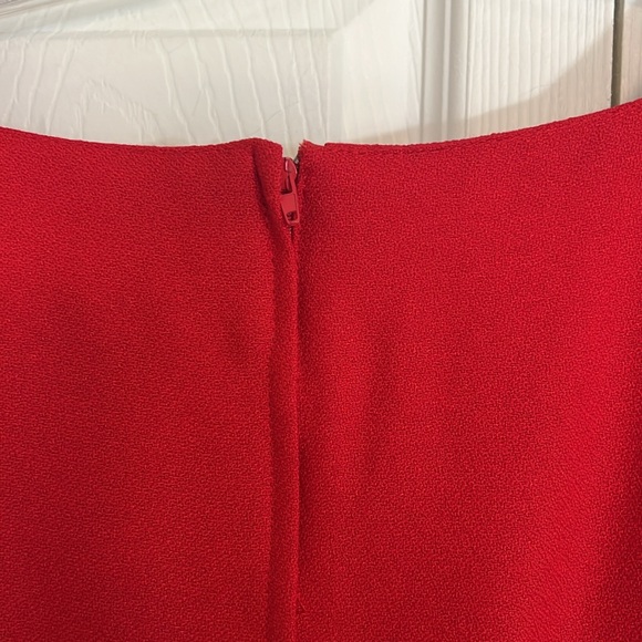 VTG 80s La Belle Juniors Sz 5 Red Long Sleeve Mini Dress Shoulder Pads H1 - Picture 8 of 12